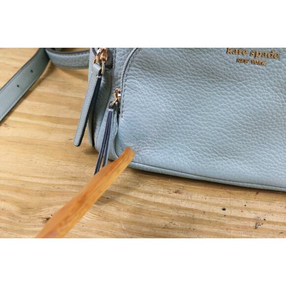 Kate Spade Backpack Blue Pebble Leather Jackson Medium Bag - Picture 11 of 16